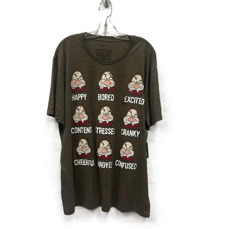 Super Bargain Top Short Sleeve By Disney Store In Brown, Size: 2x