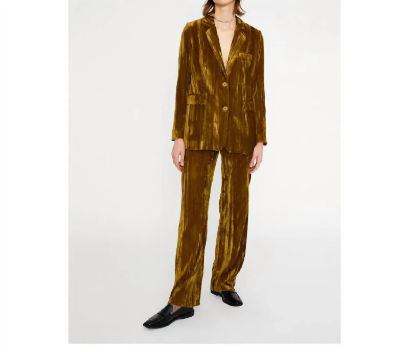 Great Deals Velvet Blazer In Green