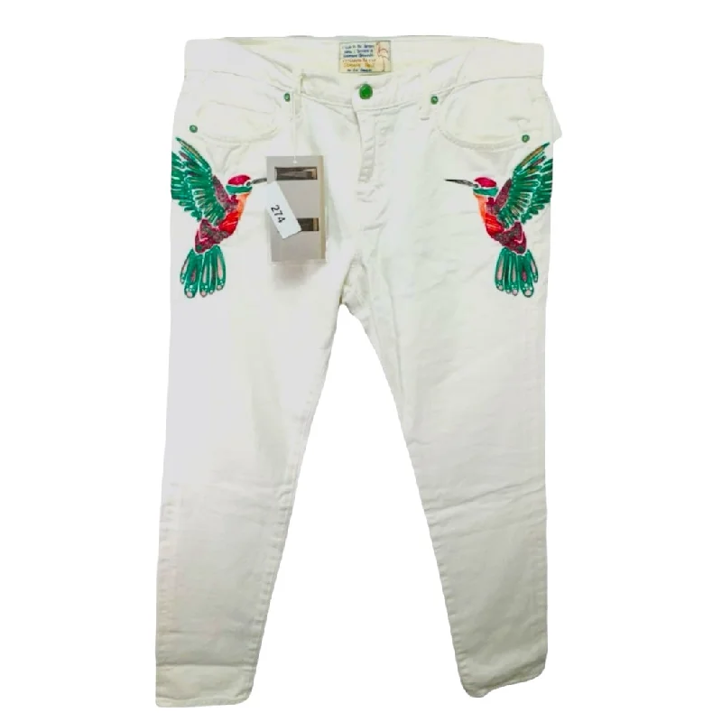 Great Bargains Skinny Boyfriend Embroidered Jeans
By Sandrine Rose, Size 8