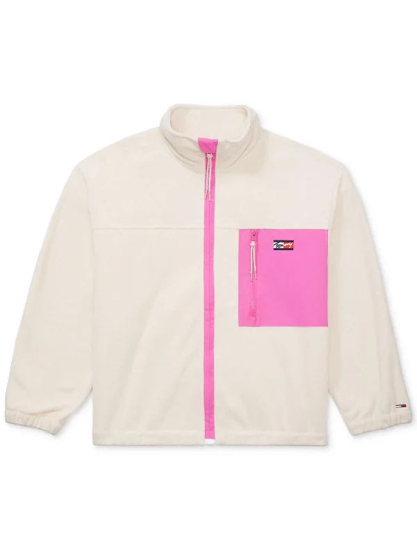 Loyalty Reward Womens Colorblock Oversized Fleece Jacket