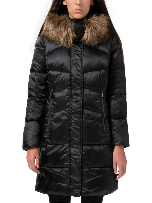 Online Specials Womens Faux Fur Hooded Parka Coat
