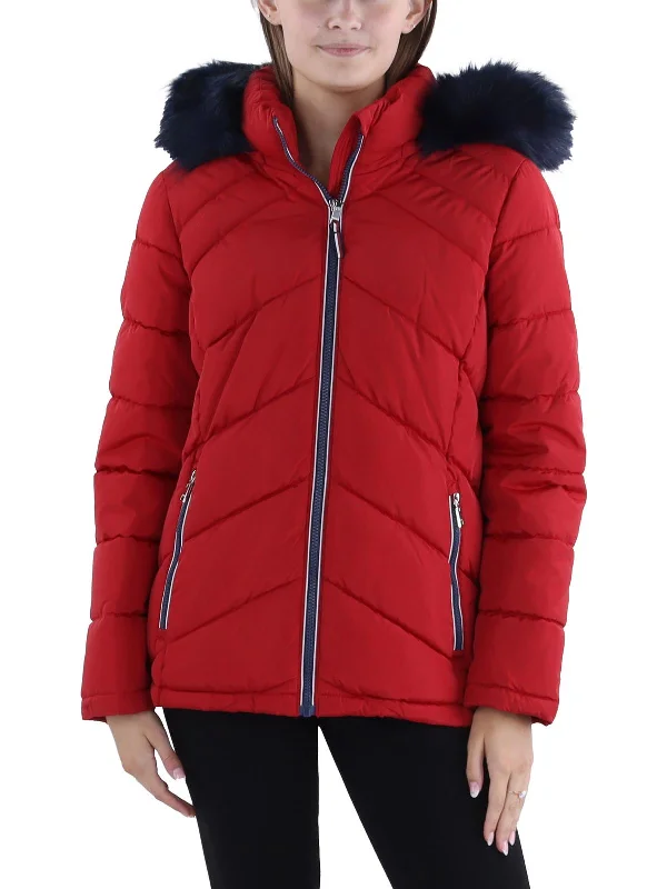 Deal Frenzy Womens Insulated Detachable Hood Puffer Jacket
