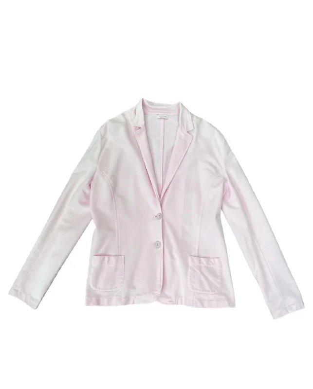 Epic Deals Women's Knit Peak Lapel Blazer In Pink