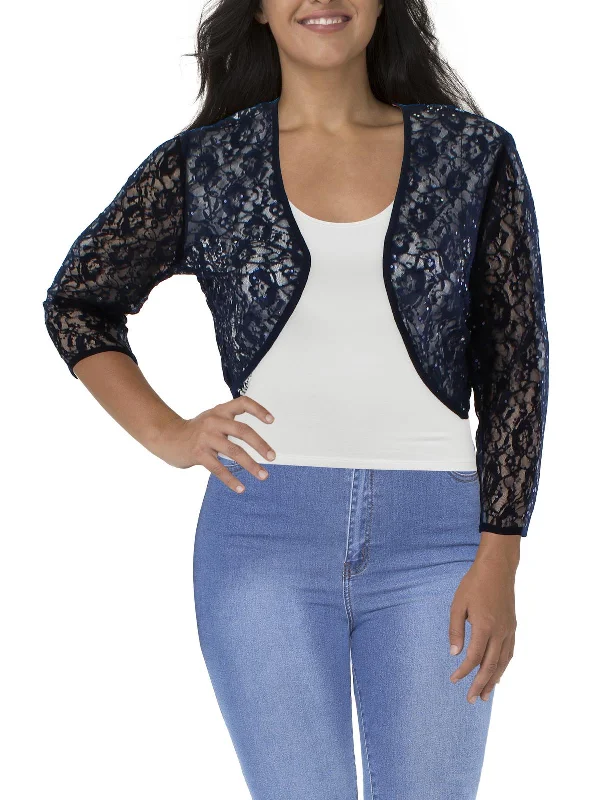 Season Finale Sale Womens Lace Long Sleeves Bolero