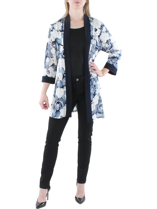 Discount Deals Womens Printed Cardigan Duster Blazer