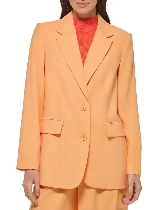 Bargain Prices Womens Woven Long Sleeves Two-Button Blazer