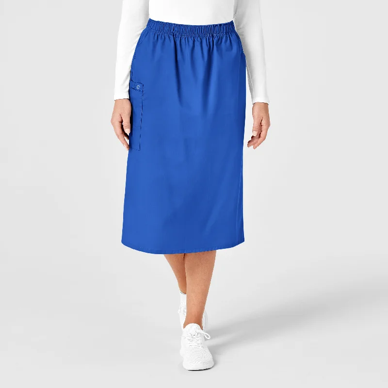 Deep Discounts WonderWORK Women's Pull On Cargo Scrub Skirt - Royal