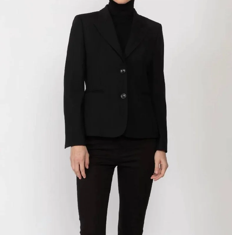 Price Buster Wool Blend Jacket In Black