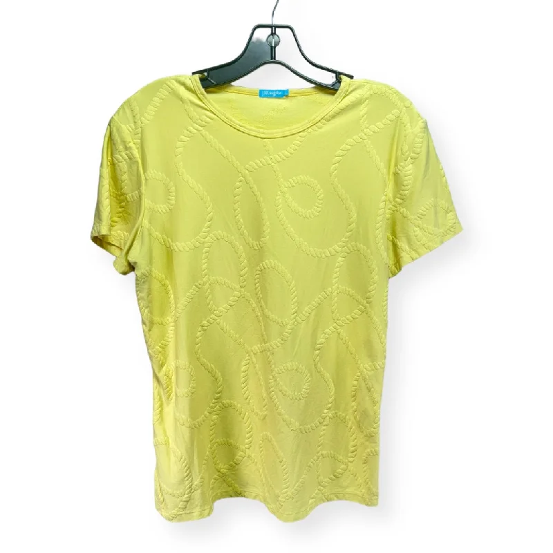 Weekend Deal Yellow Top Short Sleeve J Mclaughlin, Size L
