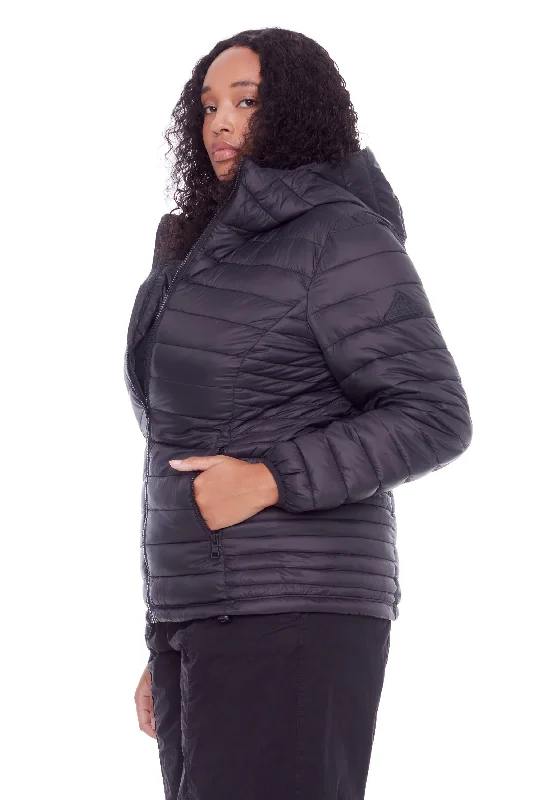 Hurry In YOHO PLUS | WOMEN'S VEGAN DOWN (RECYCLED) LIGHTWEIGHT PACKABLE PUFFER (PLUS SIZE) Hurry In YOHO PLUS | WOMEN'S VEGAN DOWN (RECYCLED) LIGHTWEIGHT PACKABLE PUFFER (PLUS SIZE)