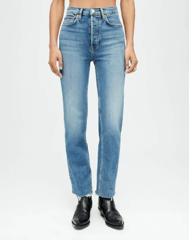 Steals and Deals 70S Stove Pipe Jeans In Medium Wash