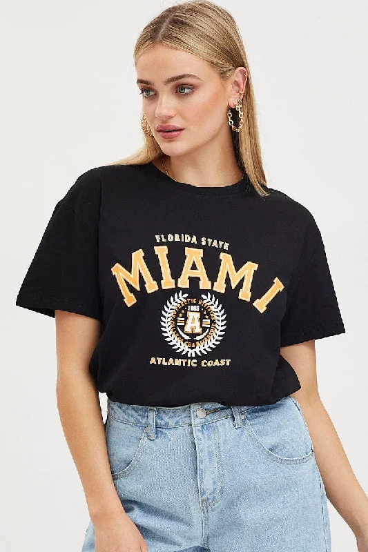 Today’s Deal Black Graphic T Shirt Short Sleeve