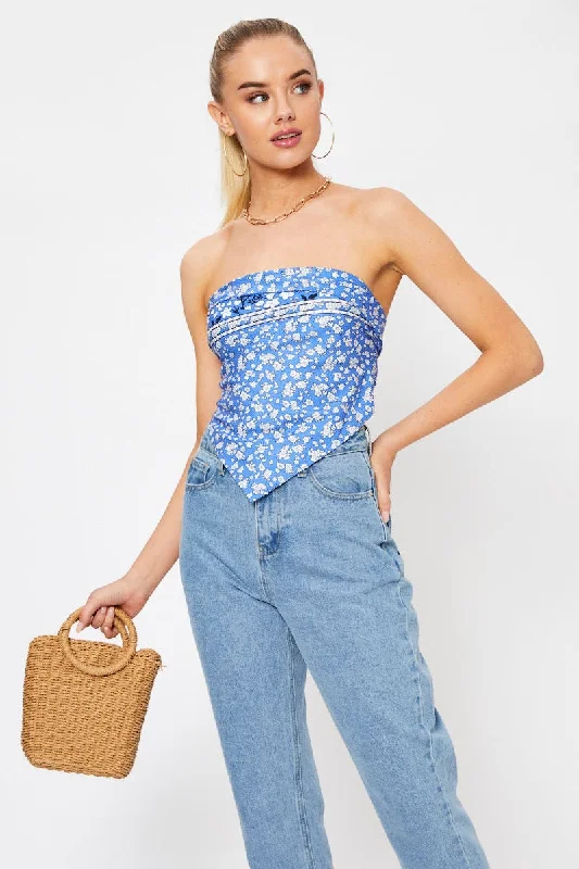 Limited Time Discount Boho Print Tie Back Scarf Top