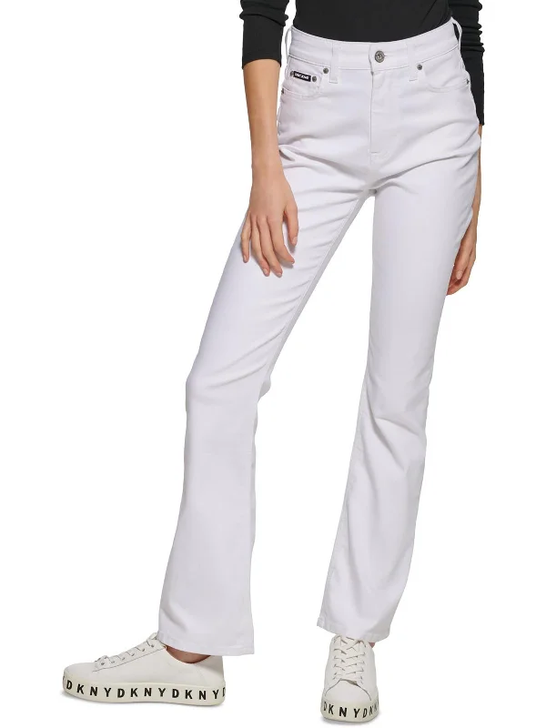 Markdown Madness Boreum Womens Denim Stretch Flare Jeans