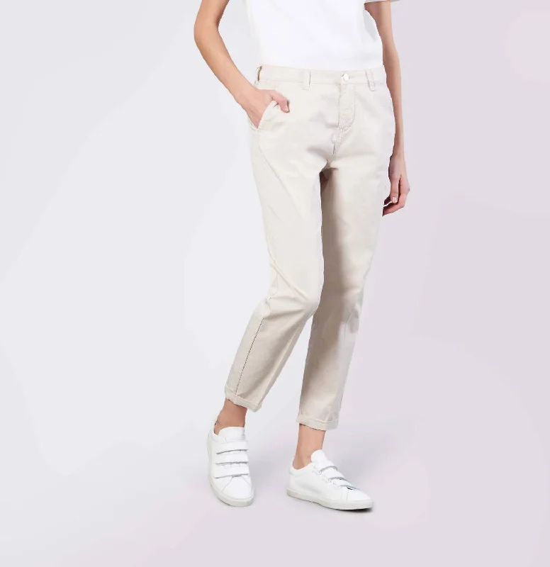 Super Sale Chino Turn Up Pants In Ivory