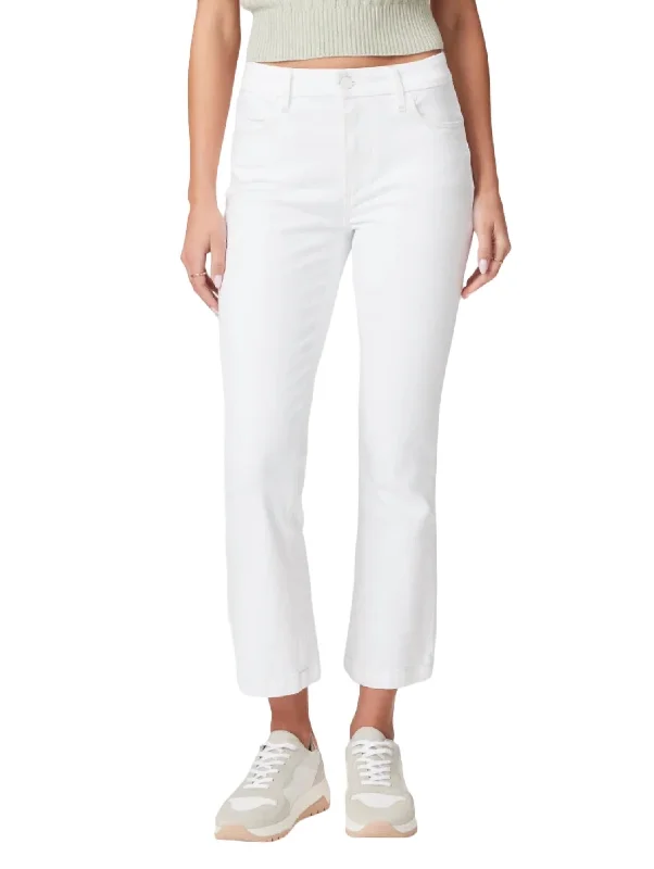 YEAR-End Clearance Colette Crop Flare Jeans In Crisp White