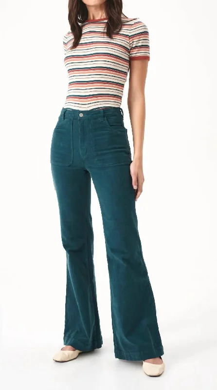 Seasonal Clearance Eastcoast Flare Jeans In Forest Cord