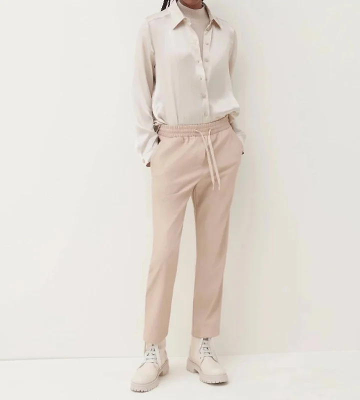 Mega Sale Floria Faux Leather Jogger In Natural