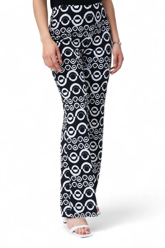 Epic Deals Geometric Print Pant In Black Vanilla