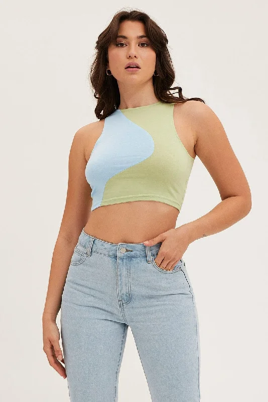 Year-End Clearance Green Crop Top