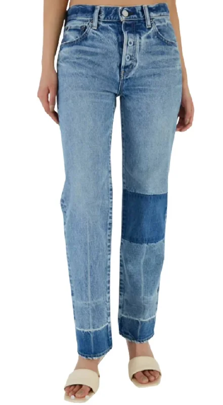Epic Deals Hargis Straight High Rise Jean In Medium Wash