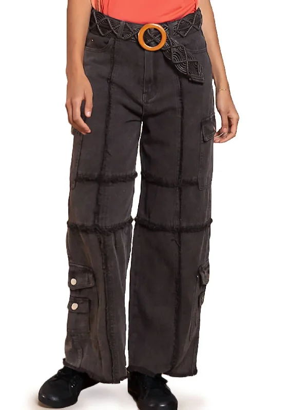 Bargain Prices Harmony Wide Leg Cargo Pant In Black