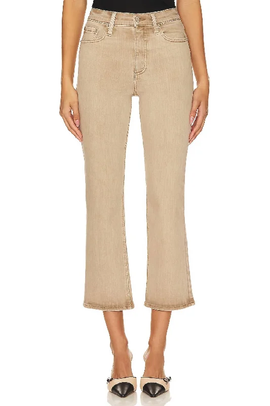 Deal Frenzy Lennon High Rise Crop Boot Jeans In Mink Snow