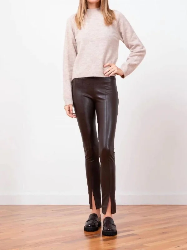 Limited Edition Max Pleather Pant In Brown