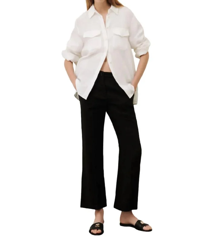 Seasonal Sale Muschio Linen Pant In Black