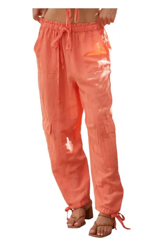 Massive Deals Nocelle Cargo Pants In Coral
