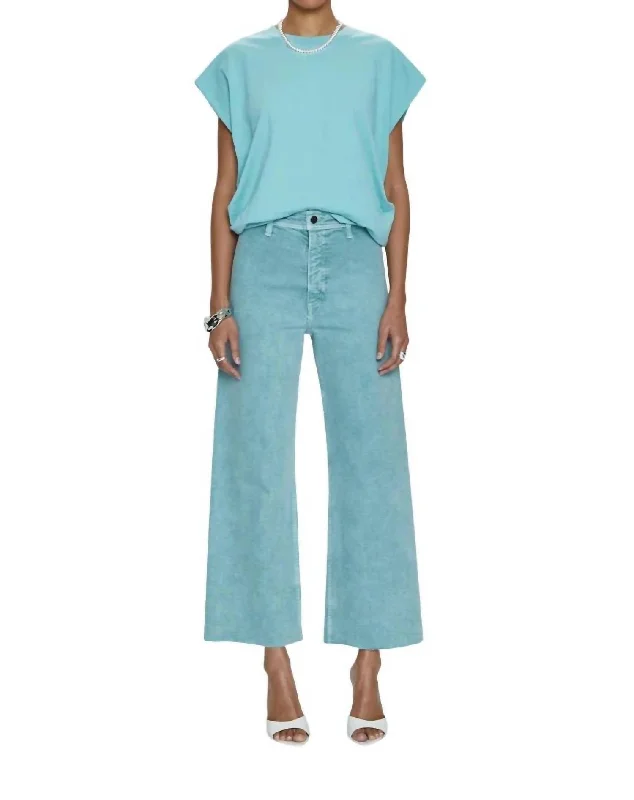 Price Blitz Penny Crop Jean In Aqua Snow