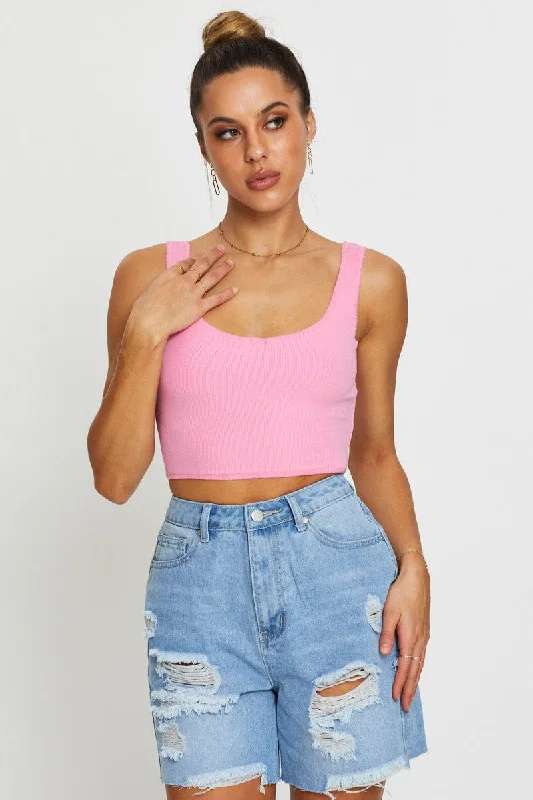 Online Only Pink Crop Top