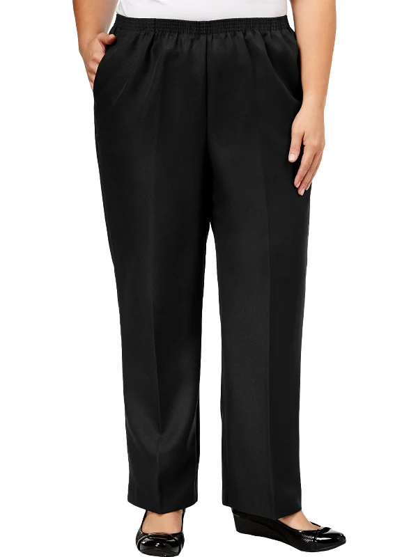 Early Bird Discount Plus Womens High Rise Office Straight Leg Pants