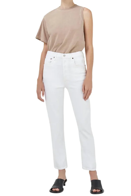 Savings Bonanza Riley High Rise Crop Jeans In Whip