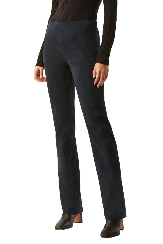 Weekend Flash Sale Stretch Suede Bootcut Pant In Ink