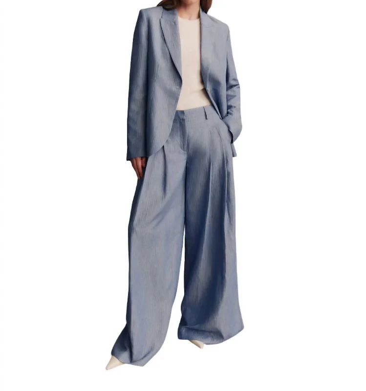 Overstock Stripe New Didi Pants In Indigo