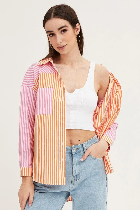 Season Finale Sale Stripe Shirt Top Long Sleeve