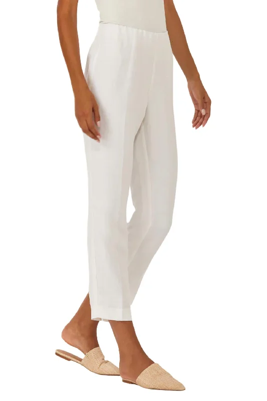 Referral Discount Sutton Cropped Pant In White