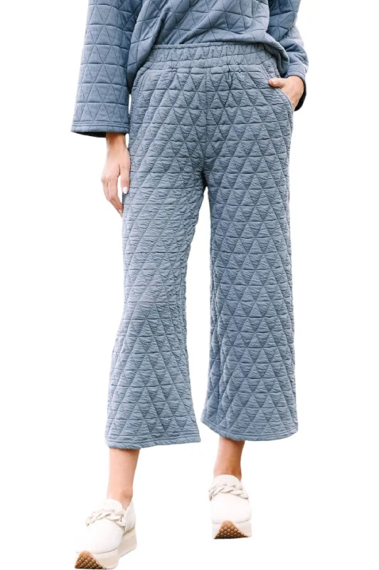 Extra Savings Vail Quilted Pants In Dusty Blue