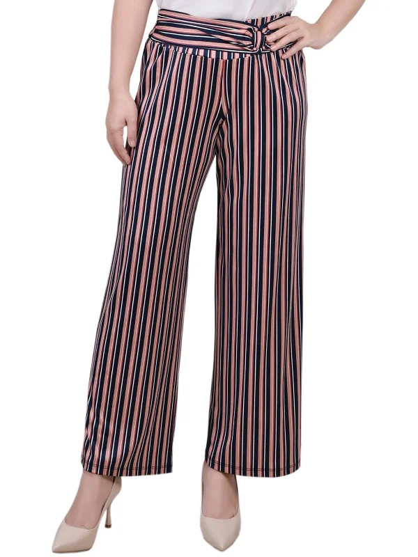 Price Meltdown Womens Belted Polyester Cropped Pants