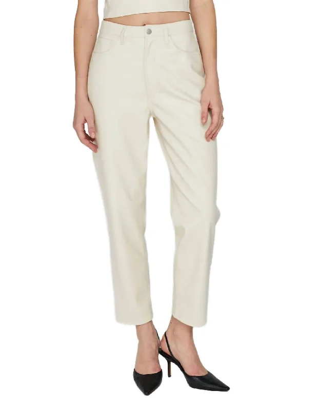Shop and Save Women's Carter Vegan Leather Pant In Cream
