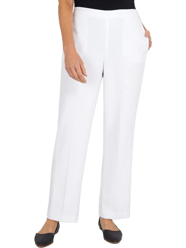 Special Offer Womens Classic Fit High Rise Straight Leg Pants