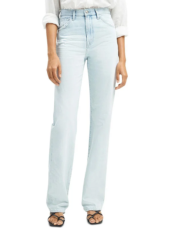 Super Sale Womens Distressed High-Rise Slim Jeans