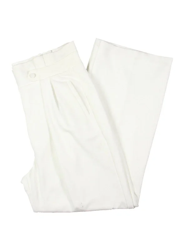 Weekend Special Womens Pleated Polyester Wide Leg Pants