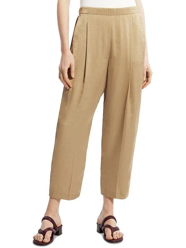 Crazy Savings Womens Shimmer High Rise Cropped Pants