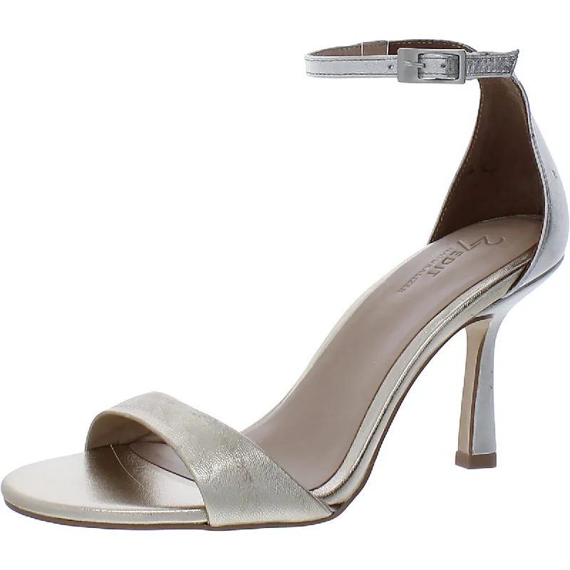 Members Only 27 Edit Womens Violette Leather Ankle Strap Heels