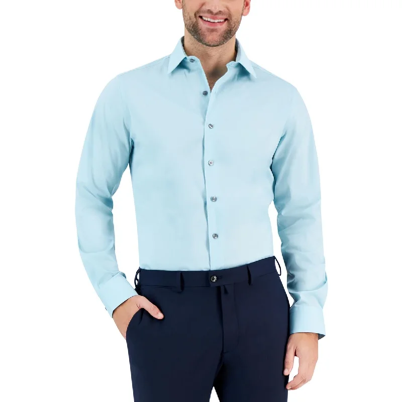 Fantastic Offers Alfani Mens Stain Resistant Stretch Button-Down Shirt