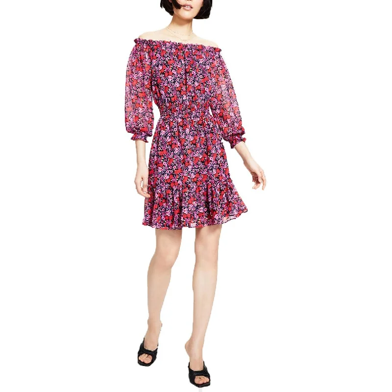 Best Bargains Bar III Womens Chiffon Short Fit & Flare Dress