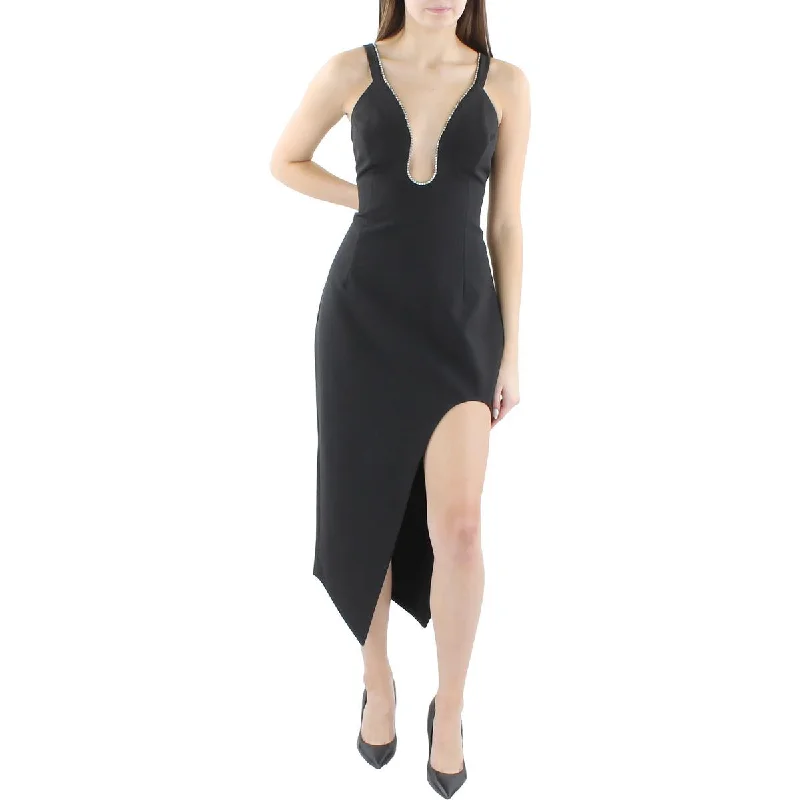 Value Deals BCBGMAXAZRIA Womens Embellished Midi Cocktail And Party Dress