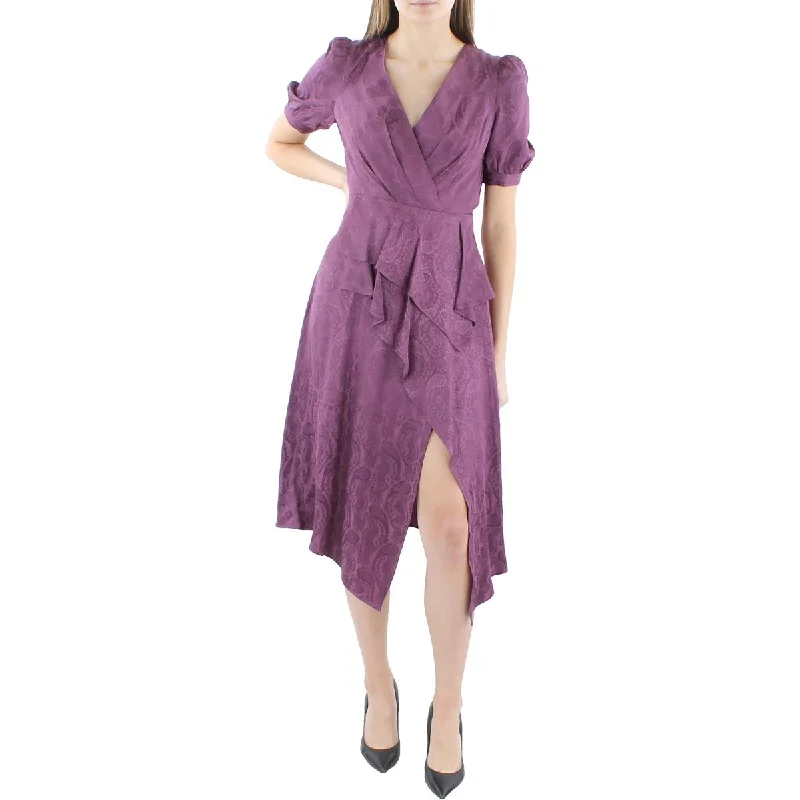 Daily Specials BCBGMAXAZRIA Womens Jacquard Midi Cocktail And Party Dress